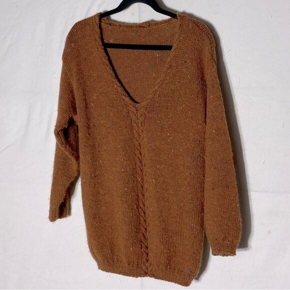 Women’s Ochre Soft Knit V Neck Sweater L - Picture 2 of 10